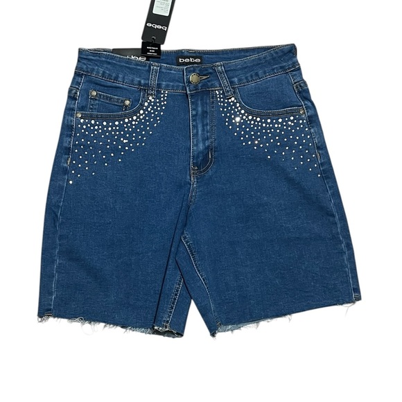 Bebe Blue Denim shorts. NWT. See 2/26. - Picture 1 of 6